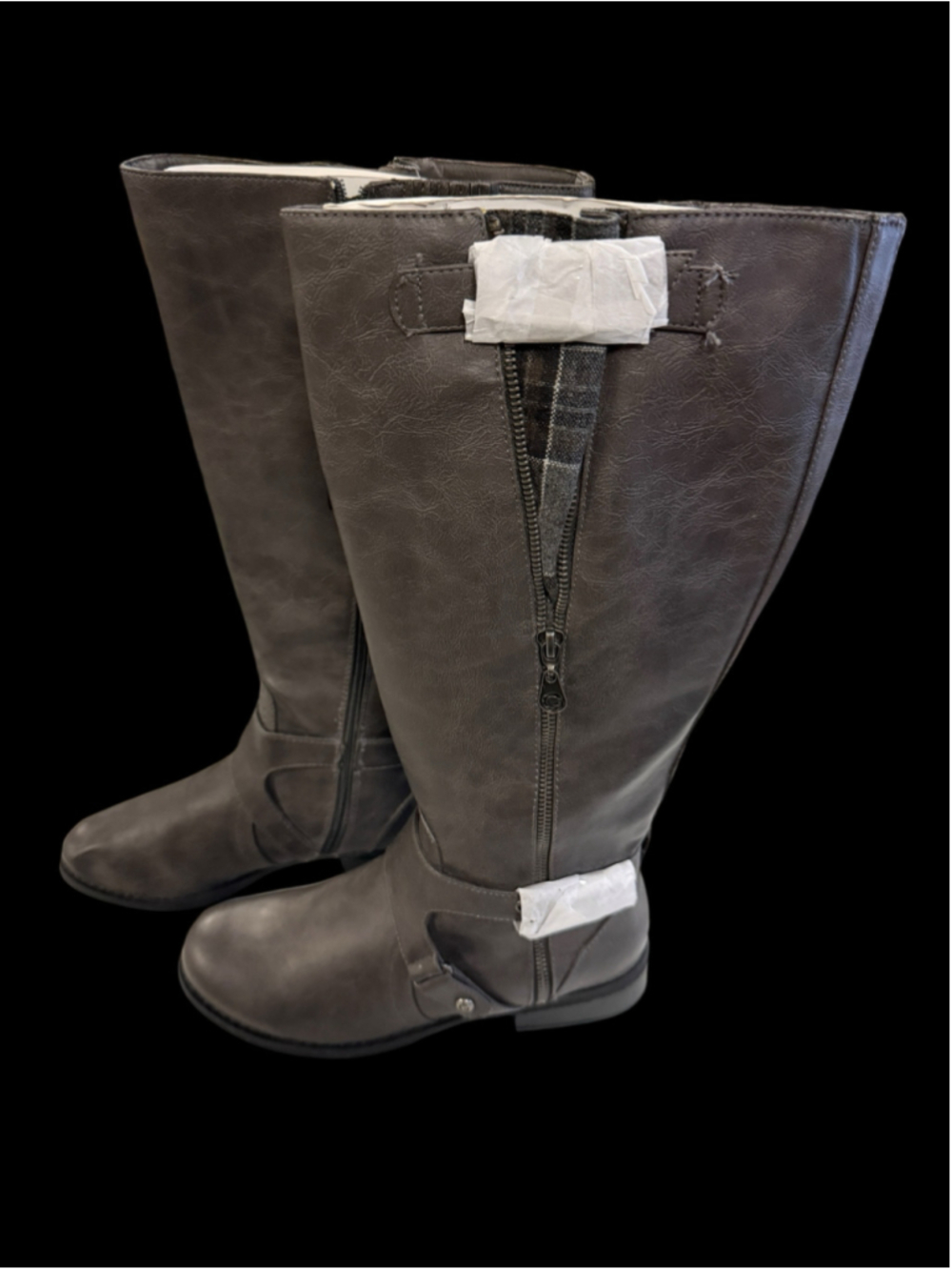 Women's G by Guess Wide Calf Knee High Boots Grey Size 9